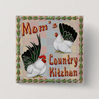 Mum's Country Kitchen 15 Cm Square Badge
