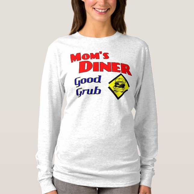 Mum's Diner Good Grub Retro Restaurant T-Shirt (Front)