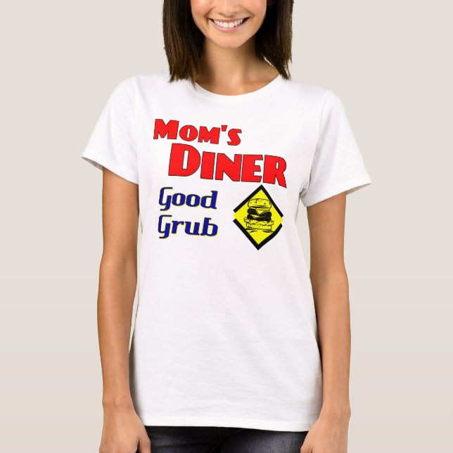Mum's Diner Good Grub Retro Restaurant T-Shirt (Front)