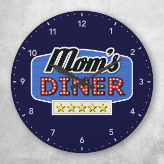 Mum's Diner - Kitchen Wall Clock