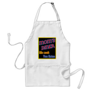 Mum's Diner We Cook You Listen Funny Neon Standard Apron