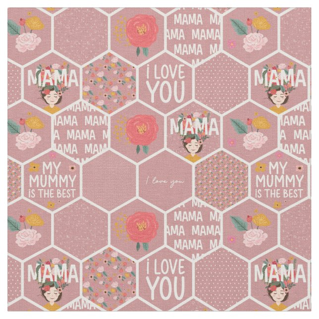 Mum's fabric | Pachwork | happy mothers day  (Close Up)