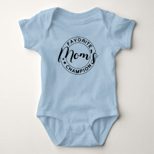 Mum's Favourite Champion Blue Baby Bodysuit