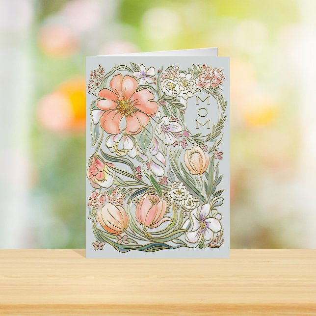 Mum's Favourite Colour Floral Mother's Day Foil Greeting Card (Creator Uploaded)