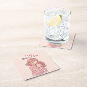 Mum's Favourite Colour Mother's Day Card Square Paper Coaster