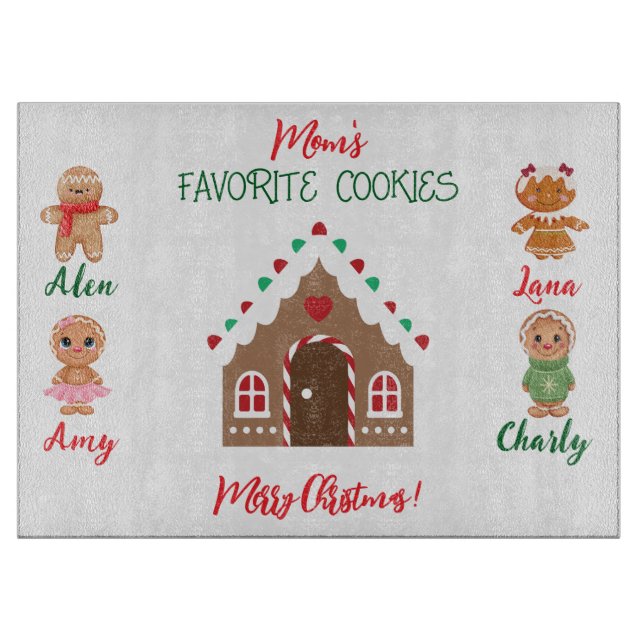 Mum's favourite Cookies Cutting Board (Front)