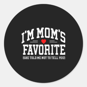 Mum's favourite moms favourite son daughter mother classic round sticker