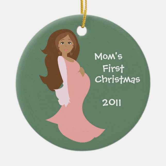 Mum's First Christmas Ornament - Personalised (Front)
