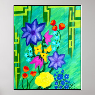 Mum's Flowers Poster