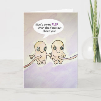 "Mum's Gonna Flip" Foetus Humour Card