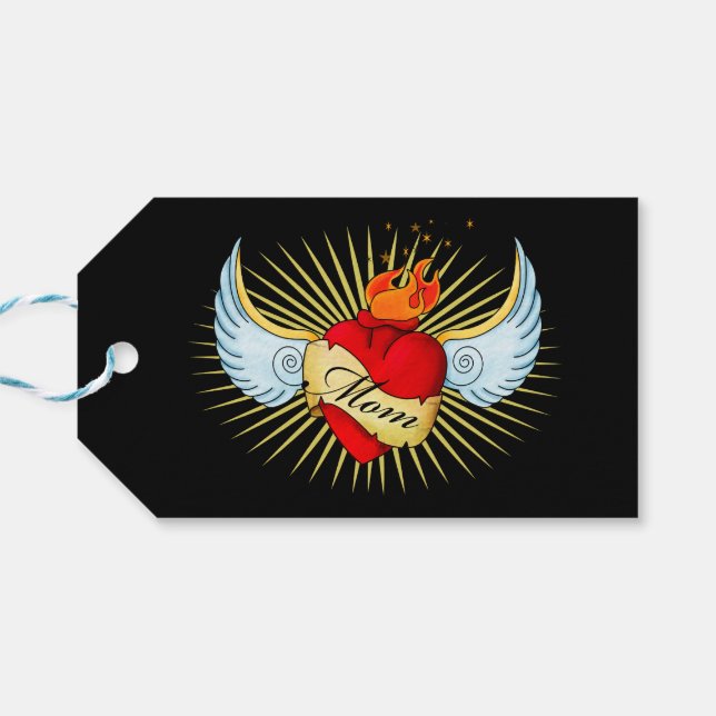 Mum's Heart Gift Tags (Back Horizontal)