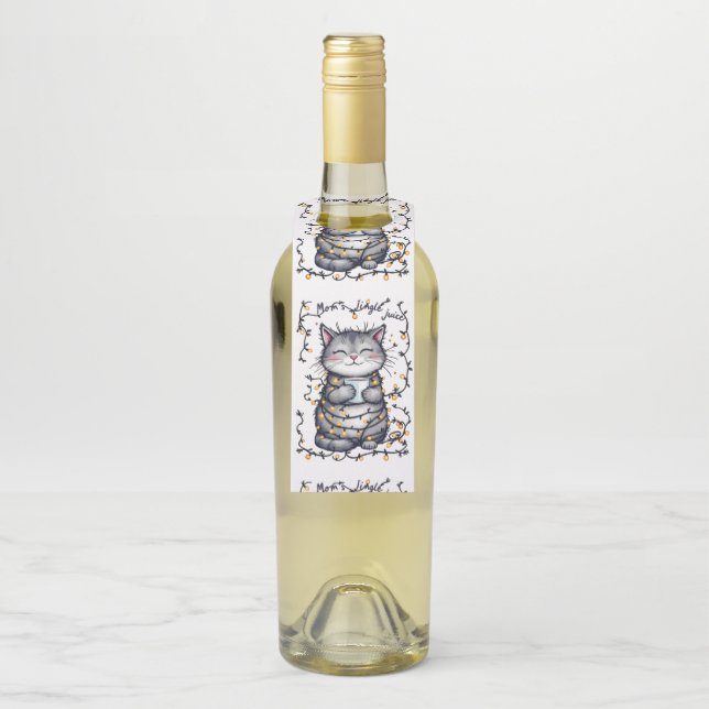 Mum's Jingle Juice  Bottle Tag (On Bottle)