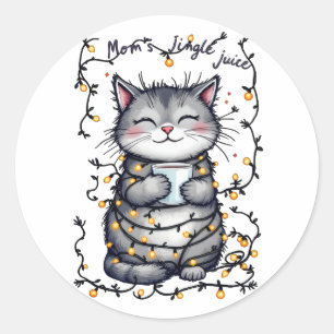 Mum's Jingle Juice  Classic Round Sticker