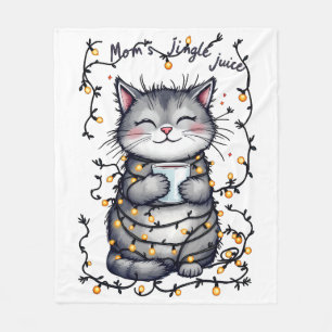Mum's Jingle Juice Fleece Blanket
