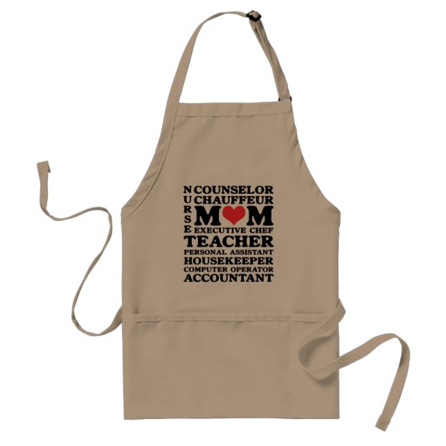 Mum's Jobs Mother's Day Apron (Front)