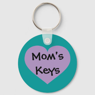 Mum's Keys Lavender Heart Key Ring