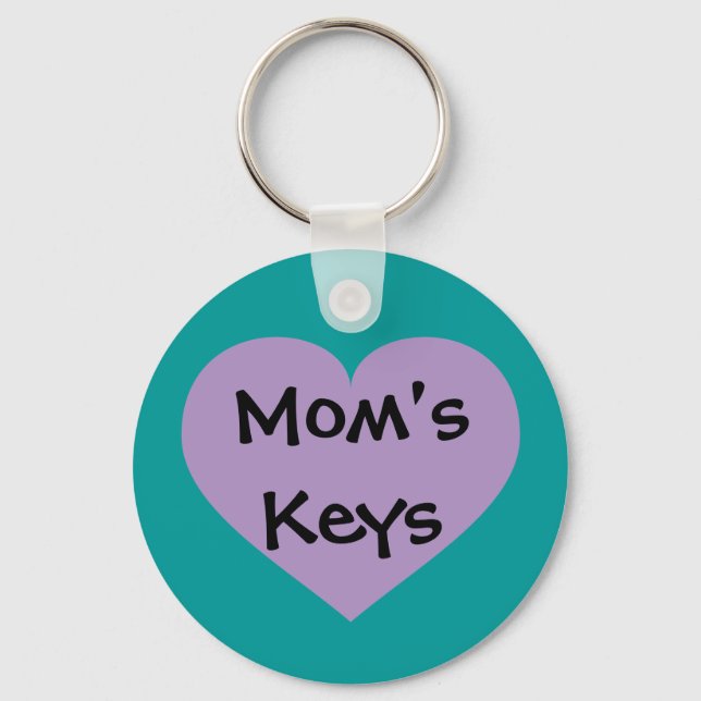 Mum's Keys Lavender Heart Key Ring (Front)