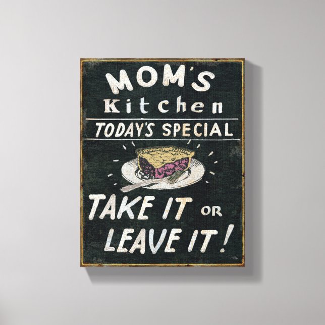 Mum's Kitchen Canvas Print (Front)