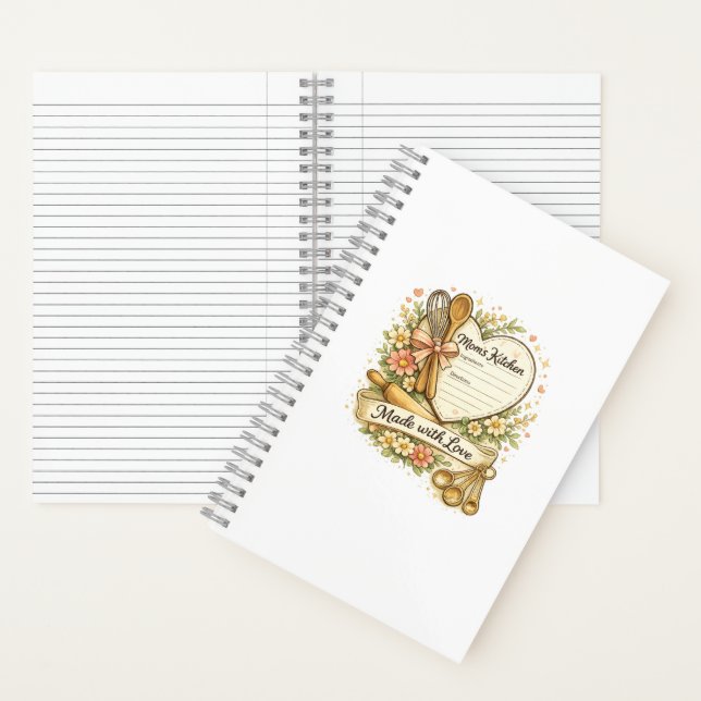 Mum's Kitchen Made with Love Recipe Notebook (Inside)