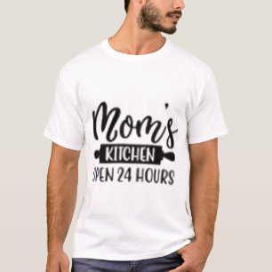 Mum's Kitchen Open 24 Hours T-Shirt Funny Family