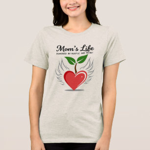 Mum's Life: Powered by Hustle and Heart Tri-Blend Shirt
