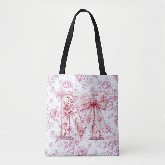 Mum's Light Pink Chinoiserie Large Shoulder Tote Bag (Front)