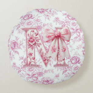 Mum's Light Pink Chinoiserie Round Cushion