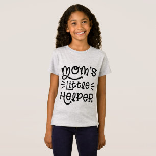 Mum's Little Helper Cute Hand Lettered Script T-Shirt