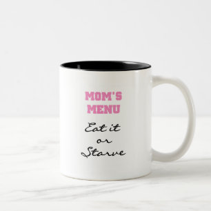 Mum's Menu T-shirts and Gifts Two-Tone Coffee Mug