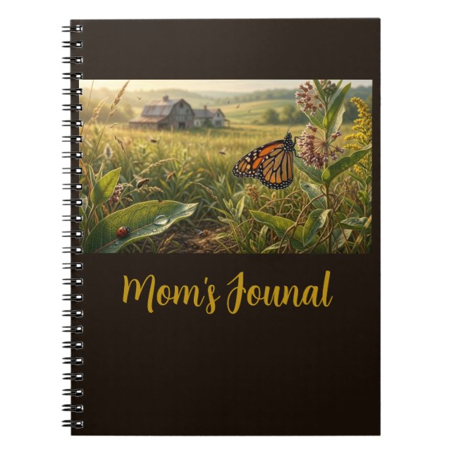 Mum's Monarch Butterfly Notebook (Front)
