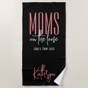Mum's on the Loose Personalised Beach Towel