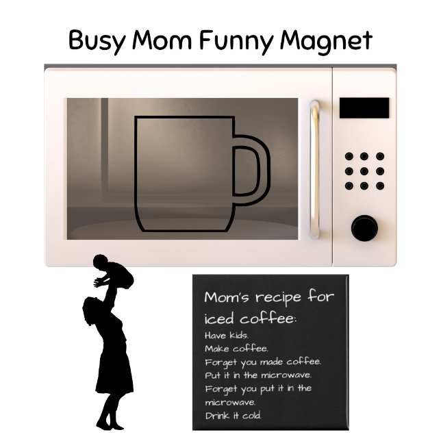 Mum's Recipe For Iced Coffee Funny Mum Magnet (Creator Uploaded)