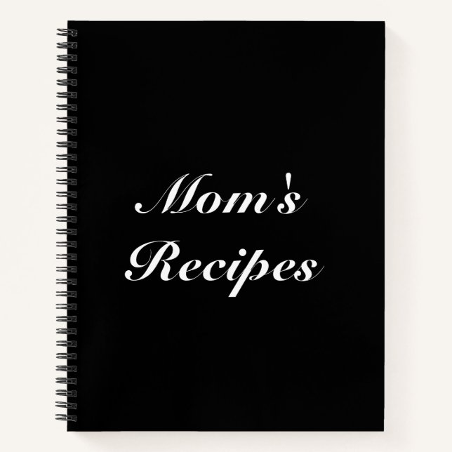 Mum's Recipes, Mother's day Birthday gift custom Notebook (Front)