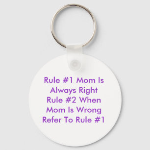 Mum's Rules Keychain