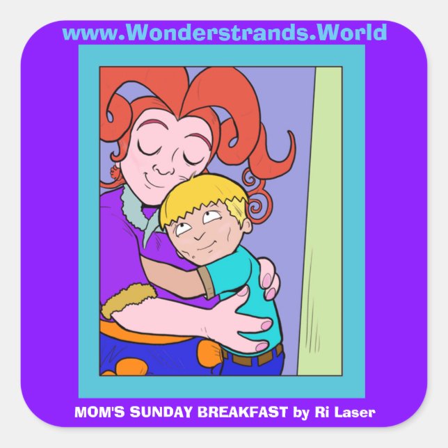 Mum's Sunday Breakfast Large Sticker (Front)