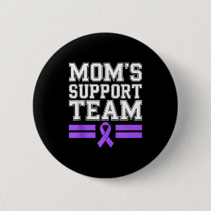 Mum's support team family lupus awareness sle 6 cm round badge