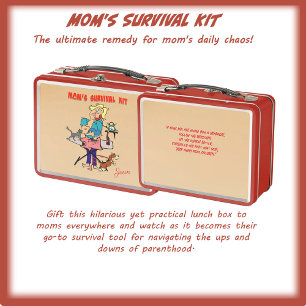 Mum's Survival Kit Mother's Day Gift Metal Lunch Box