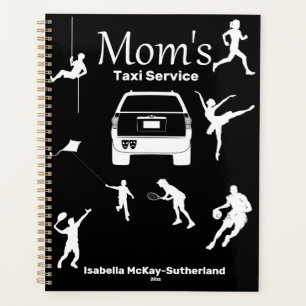 "Mum's Taxi Service" Black & White Annual Planner