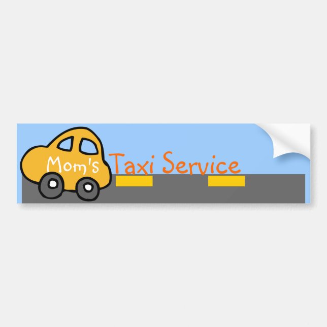 Mum's Taxi Service Bumper Sticker (Front)