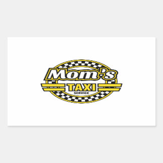 Mum's Taxi Service Logo Rectangular Sticker