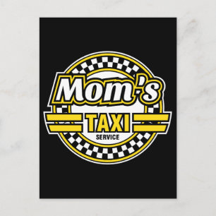 Mum's Taxi Service Postcard