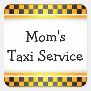 Mum's Taxi Service Square Sticker