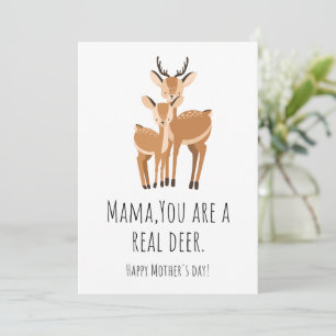 Mum's the Doe-nest: Punny Deer Mother's Day Card