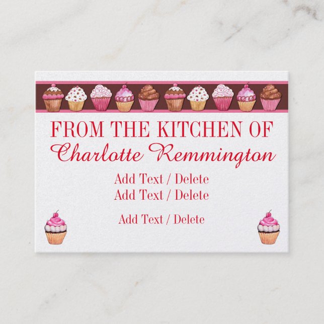 Mum's Treats / Cupcake / Bakery Business Calling Card (Front)