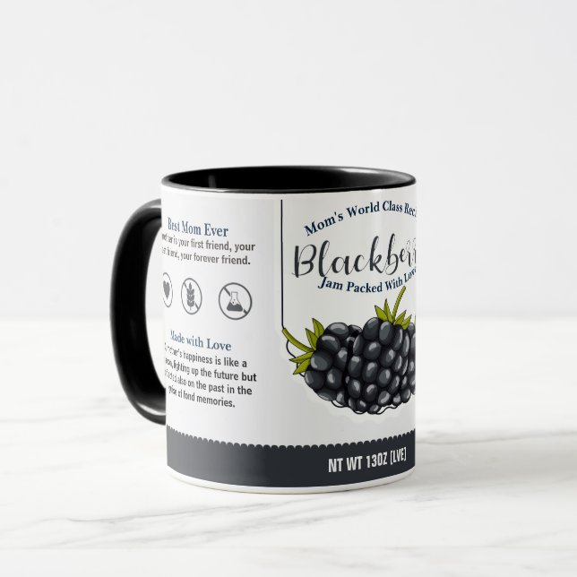 Mum's World Class Blackberry Love Jam Mug (Front Left)