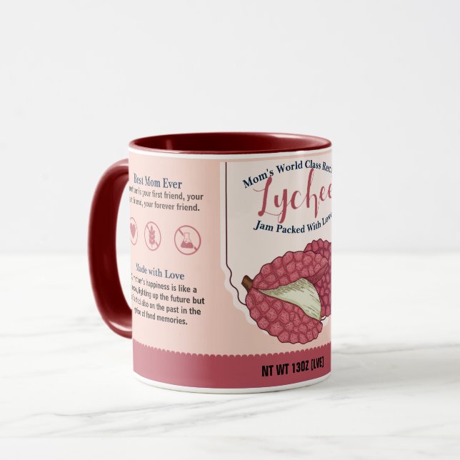 Mum's World Class Lychee Love Jam Mug (Front Left)
