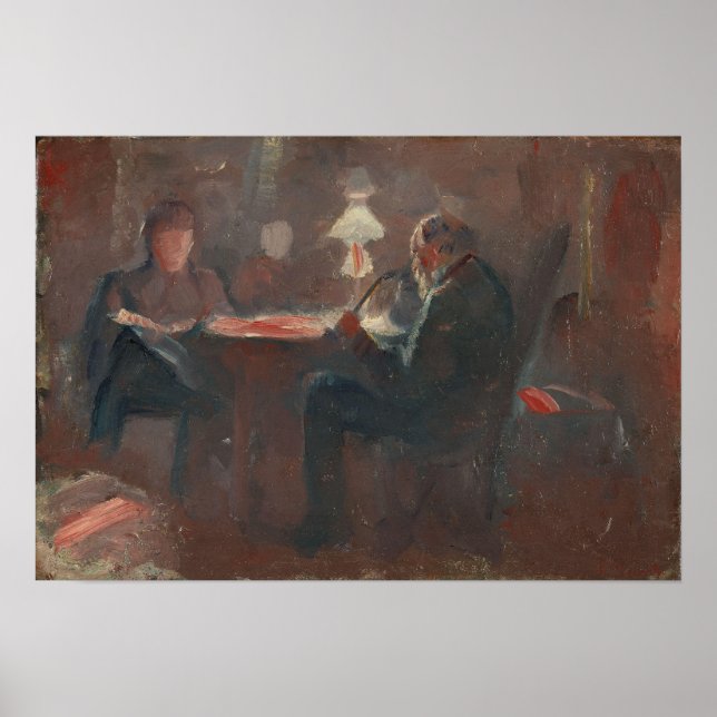 Munch - Around the Paraffin Lamp Poster (Front)