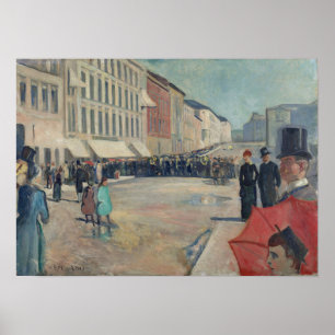 Munch - Music On Karl Johan Street 1889 Poster