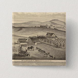 Munch, Stanley residences, farms 15 Cm Square Badge