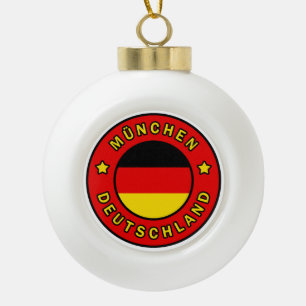 München Deutschland Ceramic Ball Christmas Ornament